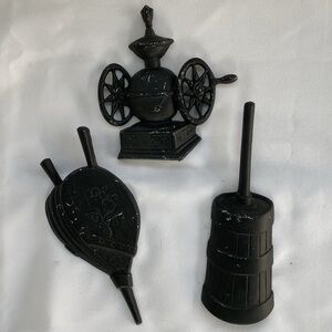 Sexton Black Cast Iron Look Kitchen Decor Set Vintage